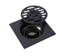 WANGBINGXING Siphon De Sol Siphons de Sol 10cm Acier Inoxydable Noir Drain Salle Bains Cuisine Douche Double carré Bain(Stainless 811511R-A)
