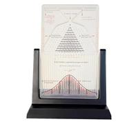 WANGCAIER Desk Galton Board,Probability Demonstration Model, Effective Statistical Law Demonstration, Physics Lab Teaching Tool, Random Distribution(16x12cm,Black)