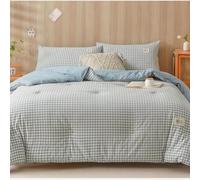 WANGCAIER Double Duvet, Anti Allergy Duvets, 100% Cotton Thick Warm Quilt, Soft Premium Double Sided Bed Blanket, Luxury Bedding, Comfort Sleep Easy, for Single Double King Size