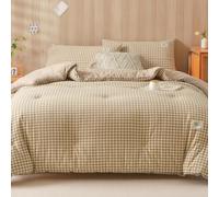 WANGCAIER Double Duvet, Anti Allergy Duvets, 100% Cotton Thick Warm Quilt, Soft Premium Double Sided Bed Blanket, Luxury Bedding, Comfort Sleep Easy, for Single Double King Size