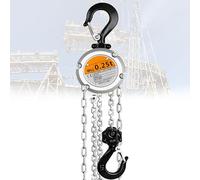 WANGCAIER Hand Chain Hoist, Manual Small Chain Fall Hoist 1/4-1/2ton, with Heavy Duty Hooks and 3 m Steel Chain, Pulley Hoist for Warehouse Automotive Machinery 250kg*3m