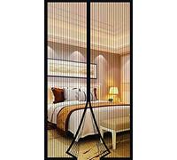 WANGCAIER Magnetic Mosquito Net for Doors, 160x240cm, Totally Magnetic Curtain, Self Closing, Mosquito Net Door Curtain, Customisable, Black