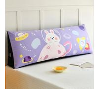 WANGCAIER Soft Velvet Backrest Pillow, Printed Daybed Pillows for Living Room, Triangular Headboard Pillow with Removable Cover, Fluffy Wedge Pillows for Bed