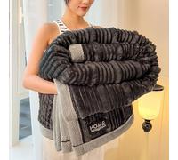 WANGCAIER Thick Winter Bed Blankets Soft and Warm Plush Blanket Large Cozy Fluffy Sofa Throw Reversible Raschel Heavy Korean Mink Blanket Double for Sofa Travel Living Room(150×200cm,8#)