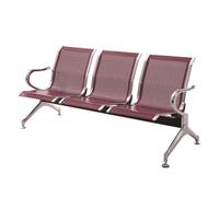 WANGCEPLSD Banc de Réception 3 Places, Banc de Salle D'attente avec Cadre en Acier, Mobilier pour Salle D'attente de Salon, Capacité de Charge 500 Kg, pour Clinique, Aéroport, Hôpital(Red)
