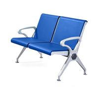WANGCEPLSD Chaise de Salle D'attente 2 Places en Acier, Chaises d'accueil avec Accoudoirs et Dossier, pour Les Aéroports, Les Banques et Les Hôpitaux(Blue)