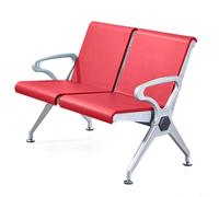 WANGCEPLSD Chaise de Salle D'attente 2 Places en Acier, Chaises d'accueil avec Accoudoirs et Dossier, pour Les Aéroports, Les Banques et Les Hôpitaux(Red)