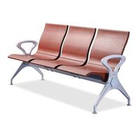 WANGCEPLSD Chaise de Salle D'attente 3 Places, Banc de Réception, Assise en Polyuréthane, Capacité de Charge de 500 Kg, pour Hall D'entrée, Clinique, Bureau(Brown)