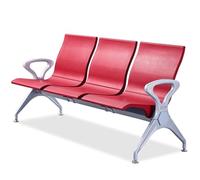 WANGCEPLSD Chaise de Salle D'attente 3 Places, Banc de Réception, Assise en Polyuréthane, Capacité de Charge de 500 Kg, pour Hall D'entrée, Clinique, Bureau(Red)