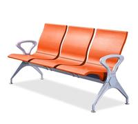 WANGCEPLSD Chaise de Salle D'attente 3 Places, Banc de Réception, Assise en Polyuréthane, Capacité de Charge de 500 Kg, pour Hall D'entrée, Clinique, Bureau(Orange)
