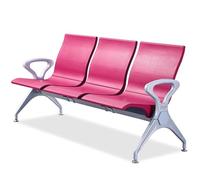 WANGCEPLSD Chaise de Salle D'attente 3 Places, Banc de Réception, Assise en Polyuréthane, Capacité de Charge de 500 Kg, pour Hall D'entrée, Clinique, Bureau(Pink)