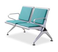 WANGCEPLSD Chaises d'accueil 2 Places avec Accoudoirs, Chaises de Salle D'attente en PU, pour Bureau, Hall D'entrée, Clinique, Supportant Jusqu'à 500 Kg(Green)