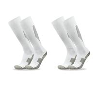 WANGCEPLSD Chaussette Escrime Épaisses, Chaussettes de Compression Hautes et Confortables, Très Élastiques, Unisexes, 2 Paires, Équipement D'escrime(White,L)