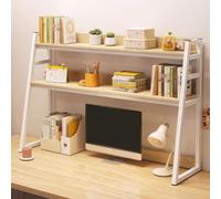 WANGCEPLSD Etagere Bureau en Acier a 3 Niveaux, Desk Shelf pour Dortoir Universitaire, Structure Trapézoïdale pour Plus de Stabilité, pour Bureau, Dortoir, Étude(White,55cm/22in)