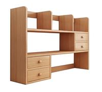 WANGCEPLSD Etagere Bureau en Pin avec 4 Tiroirs, Rangement Bureau aux Angles Arrondis, Idéal pour Les Études, Ou la Résidence Universitaire(Beige,113cm/44in)