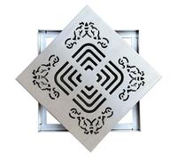 WANGCEPLSD Plaque Egout en Acier Inoxydable, Couvercle pour Regard pour Collecteur des Eaux D'égout Carré Encastré avec Trous de Drainage, Encastré, pour Allée de Trottoir de Cour(20x20cm/8x8in)