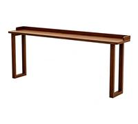 WANGCEPLSD Table Basse de 105 Cm de Haut, en Bois D'hévéa, avec Rebord de 5 Cm, Mange Debout pour Cuisine, Terrasse ou Café(160cm/63in)