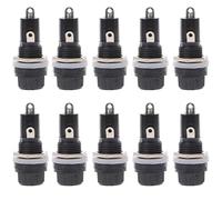 WANGCL 10 pièces 10A 250V porte-fusible montage sur panneau 5 x 20mm porte-fusible couvercle à vis pour équipement électrique et motos
