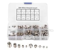 WANGCL 150 Pièces Insert Fileté Metal Kit Reparation Filetage Acier Inoxydable Filets Rapportés M3 M4 M5 M6 M8 Type Helicoil