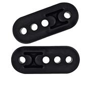 WANGCL 2 pièces support d'isolateur de suspension d'échappement universel support de douille silencieux en caoutchouc absorbant les chocs 11mm 4 trous noir