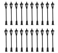 WANGCL 20PCS Lampe de Rue en Plastique LED Mini Poteau HO OO Échelle 1/100 pour Bacs à Sable Jardins Miniatures Modèles de Villes