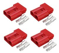 WANGCL 4 PCS Batterie Connecteur 600V 50A Calibre Connectique 50Amp Batterie Connexion Rapide Prise de Connecteur pour Voiture Van Les Modes Moto-rouge
