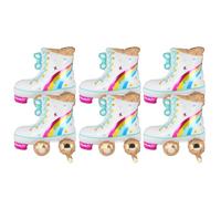 WANGCL 6 Pièces Rainbow Roller Skate Ballons pour 80s 90s Party Decor Ballons à Maillons de Chaîne pour Hip Hop Anniversaires Mariages Articles de Fête