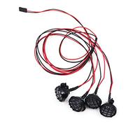 WANGCL Barre lumineuse ronde à LED pour voiture RC Crawler 4 LED pour télécommande 1/10 Monster Truck RC Crawler compatible avec Axial Scx10 Traxxas TRX-4