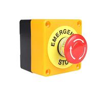 WANGCL Boutons d'arrêt d'urgence rotatifs 1NO 1NC avec panneau d'arrêt d'urgence