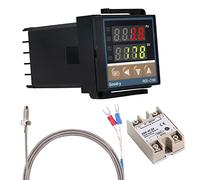 WANGCL Contrôleur numérique PID Thermostat intelligent avec relais SSR 40A Thermocouple de type K pour l'énergie électrique Industrie chimique Réservoirs de stockage Fours - 0-1300 ℃
