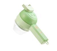 WANGCL Coupe-légumes portable 4 en 1 sans fil - Presse-boue à ail avec brosse pour ail, poivre, piment, oignon, céleri, gingembre, viande