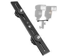 WANGCL Double support de flash pour double trépied 6,35 mm double support de caméra barre d'extension de flash 20,3 cm double support de trépied pour appareil photo