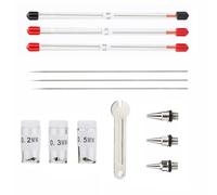WANGCL Ensemble d'aiguilles et de Buses pour aérographe 0,2 mm / 0,3 mm / 0,5 mm + Buse d'aérographe de Rechange avec clé pour Pistolet pulvérisateur, Accessoires de modèle de pulvérisation