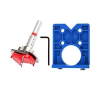 WANGCL Gabarit de perçage de charnière dissimulé de 35 mm pour charnières d'armoire et plaques de montage, travail du bois, bricolage - Bleu