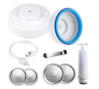 WANGCL Kit de Mise sous Vide pour bocaux Pompe à Main avec Tuyau Kit de Mise sous Vide Universel pour Bouteilles à col Large
