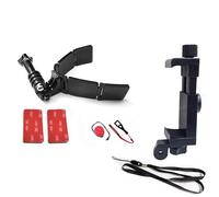 WANGCL Kit de Montage de caméra pour Moto Support de Menton pour Casque pour GoPro Hero Insta360 DJI Osmo Action AKASO SJCAM
