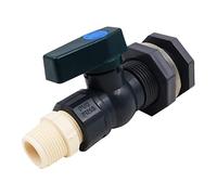 WANGCL Kit de robinet de barre de pluie en PVC de 1,9 cm avec adaptateur de raccord de cloison pour réservoirs d'eau, aquariums, baignoires et piscines