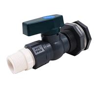 WANGCL Kit de robinet de barre de pluie en PVC de 2,5 cm avec adaptateur de raccord de cloison pour réservoirs d'eau, aquariums, baignoires, piscines