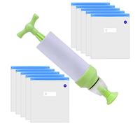 WANGCL Lot de 10 sacs de rangement réutilisables avec pompe à air manuelle pour le stockage des filaments 30 x 34 cm