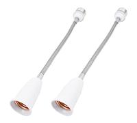 WANGCL Lot de 2 adaptateurs d'extension flexibles en col de cygne E27 pour extension d'ampoule - 28 cm