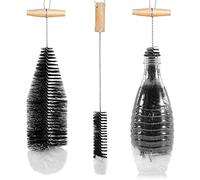 WANGCL Lot de 2 brosses de nettoyage pour bouteilles en verre SodaStream - Anti-rayures - Pour carafe en verre - 0,6 l - Noir