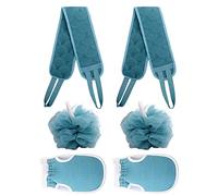 WANGCL Lot de 2 brosses pour le corps, 3 pièces de douche, éponge exfoliante pour le bain, gant exfoliant pour le corps, éponge de douche, gant exfoliant pour le corps pour homme et femme