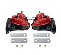 WANGCL Lot de 2 klaxons de voiture bicolores, super bruyants, 12 V, étanche, double klaxon électrique pour voiture, moto, vélo, camion et bateaux