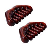 WANGCL Lot de 2 peignes de massage en bois à dents larges pour le cuir chevelu, outil de massage multifonctionnel, antistatique, pour les méridiens