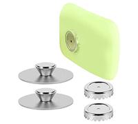 WANGCL Lot de 2 porte-savon magnétiques avec ventouse en acier inoxydable pour salle de bain et cuisine avec adhésif 3M