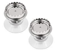 WANGCL Lot de 2 porte-savon magnétiques avec ventouse en acier inoxydable pour salle de bain et cuisine (conique)