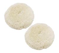 WANGCL Lot de 2 tampons de polissage en laine de 115 mm avec crochet et boucle pour voiture - Kit de polissage pour perceuse et réparation de carrosserie
