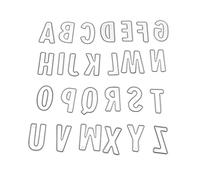 WANGCL Lot de 26 matrices de découpe en métal majuscule - Lettres de l'alphabet et chiffres - Pour la fabrication de cartes, le gaufrage, le scrapbooking, les loisirs créatifs