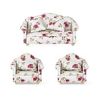 WANGCL Lot de 3 meubles pour maison de poupée, mini canapé 1/12, accessoires pour décoration de canapé Barbie