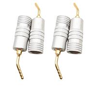 WANGCL Lot de 4 fiches banane plaquées or de 2 mm pour haut-parleur audio
